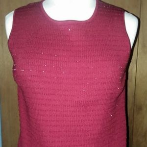 Kate Hill Tank Top Large Silk Knitted